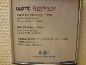 WebReady & Utomic dörrskylt WebReady & Utomic dörrskylt